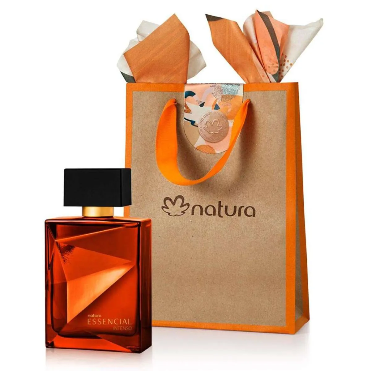 PRESENTE COLôNIA DEO PARFUM ESSENCIAL INTENSO 100ML DURA ATé 10H COM EMBALAGEM PARA PRESENTE