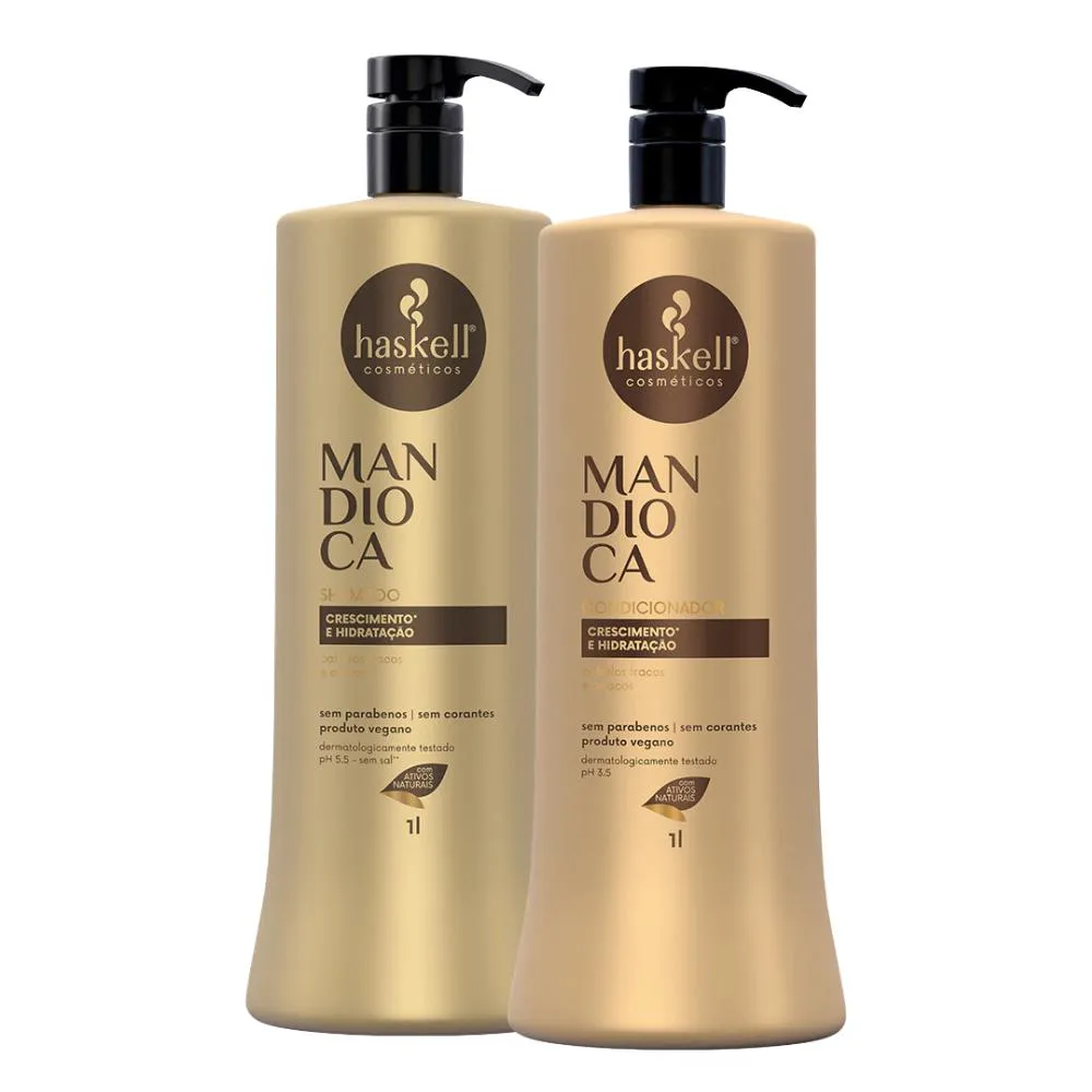 KIT HASKELL MANDIOCA SHAMPOO E CONDICIONADOR 1L
