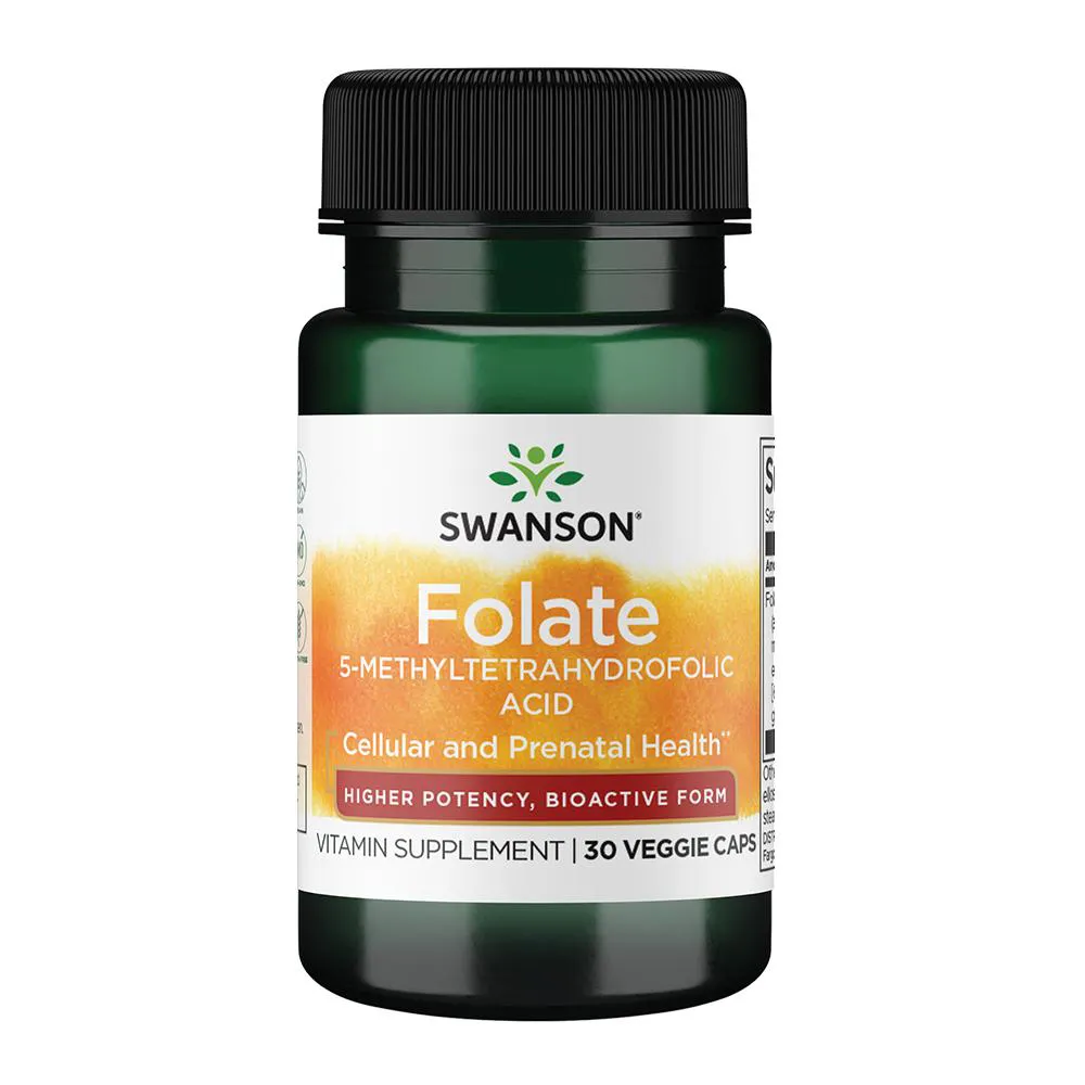 ÁCIDO FOLATO 5-METILTETRAHIDROFóLICO 1,360MCG SWANSO 30 CAPS IMPORTADO