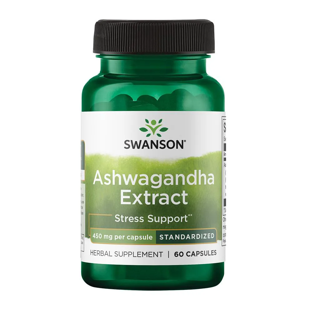 EXTRATO DE A.SHWAGANDHA 450MG SWANSON 60 CAPS IMPORTADO
