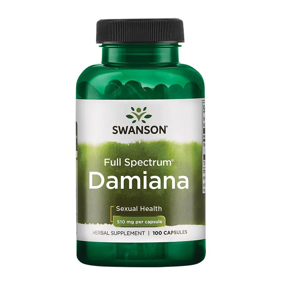 FOLHAS DE DAMIANA 510MG SWANSON 100 CáPSULAS IMPORTADO
