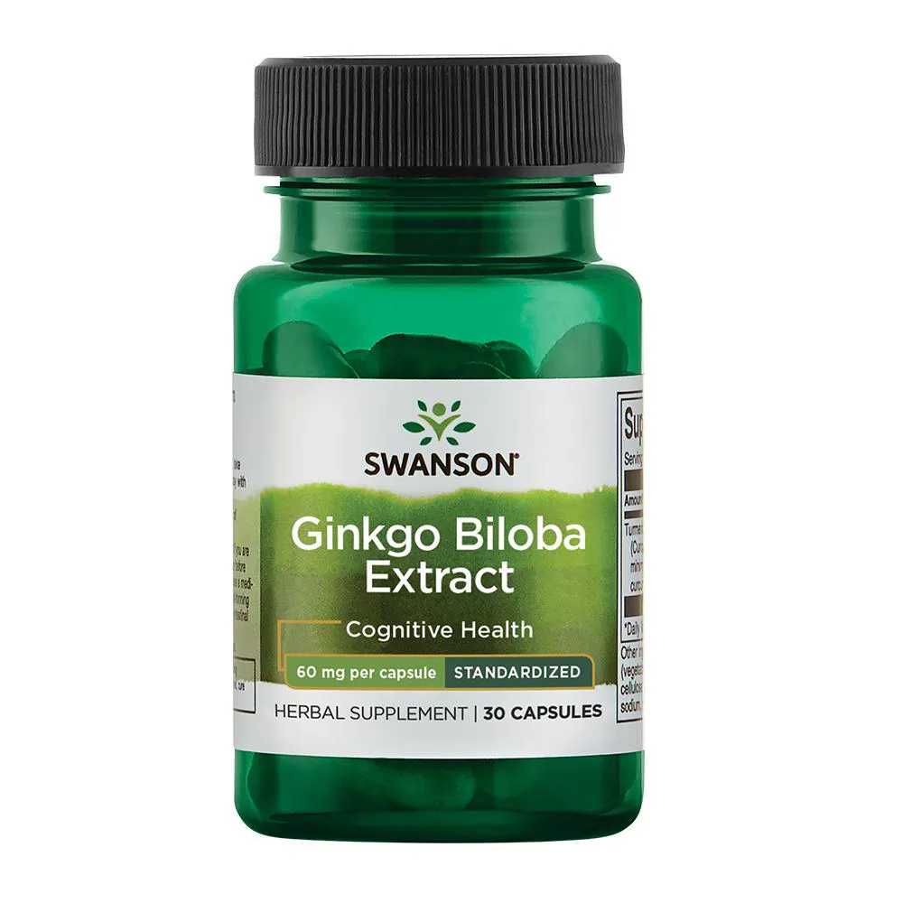 G.INKGO BILOBA 60MG SWANSON 30 CáPSULAS IMPORTADO