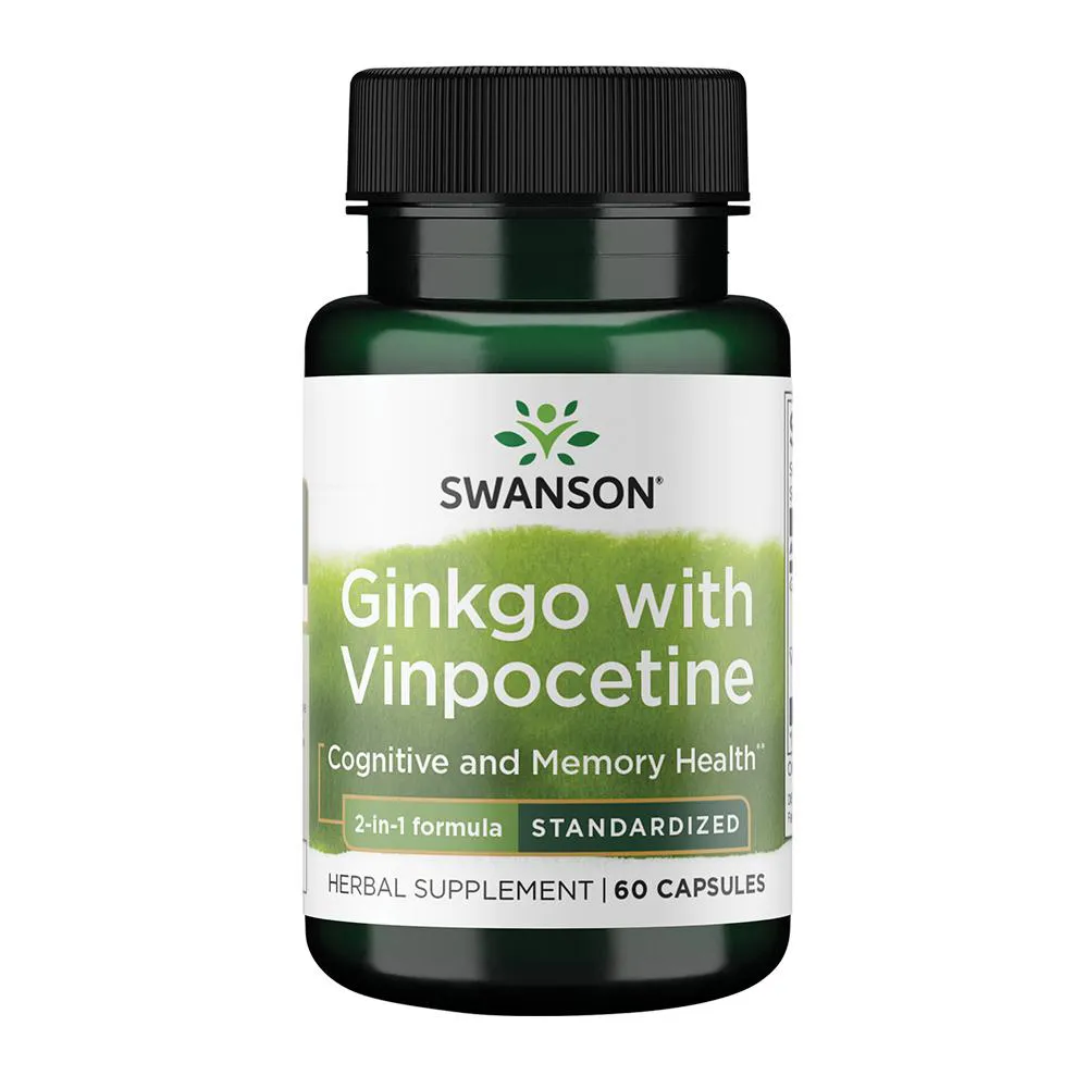 G.INKGO COM VINPOCETINA SWANSON 60 CAPSULAS IMPORTADO