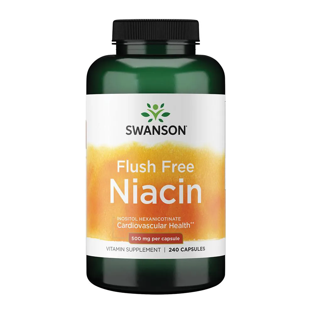 NIACINA FLUSH FREE 500MG SWANSON 240 CAPSULAS IMPORTADO