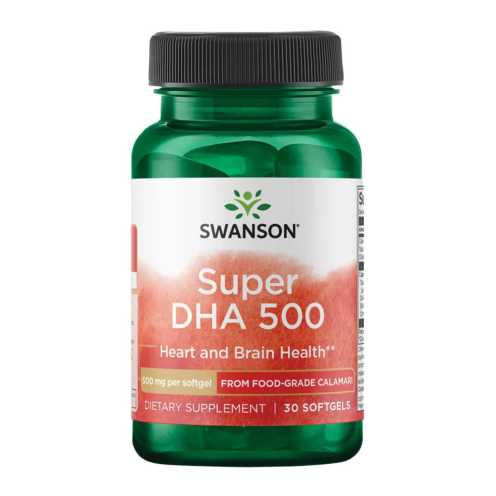 SUPER DHA 500MG SWANSON 30 SOFTGELS IMPORTADO