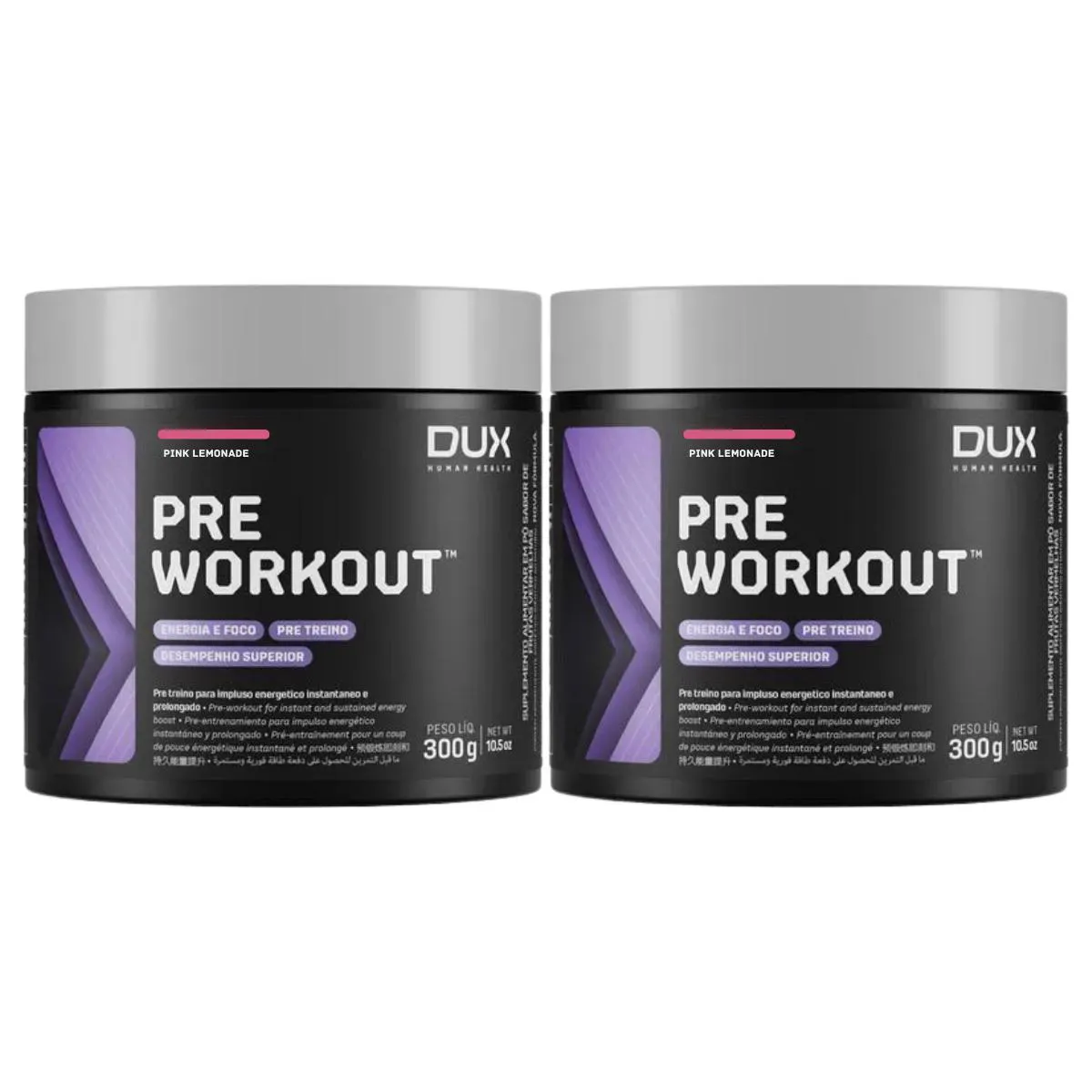 2X PRé TREINO PRE WORKOUT ORIGINAL DUX PINK LEMONADE 300G
