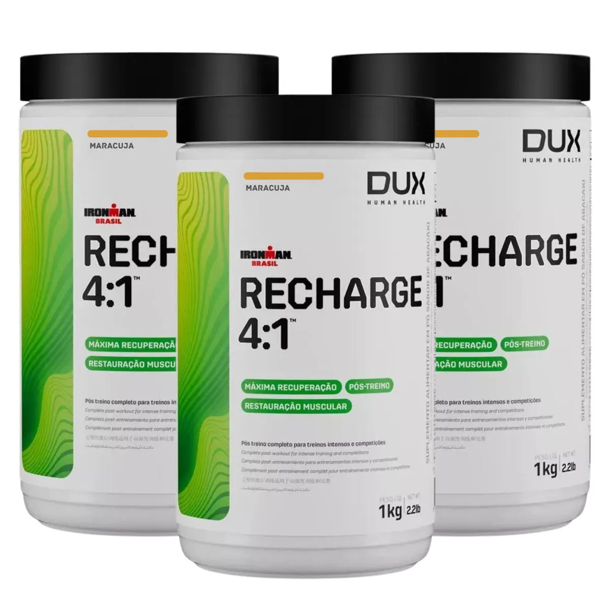 3X RECHARGE 4.1 PóS TREINO DUX MARACUJA 1KG