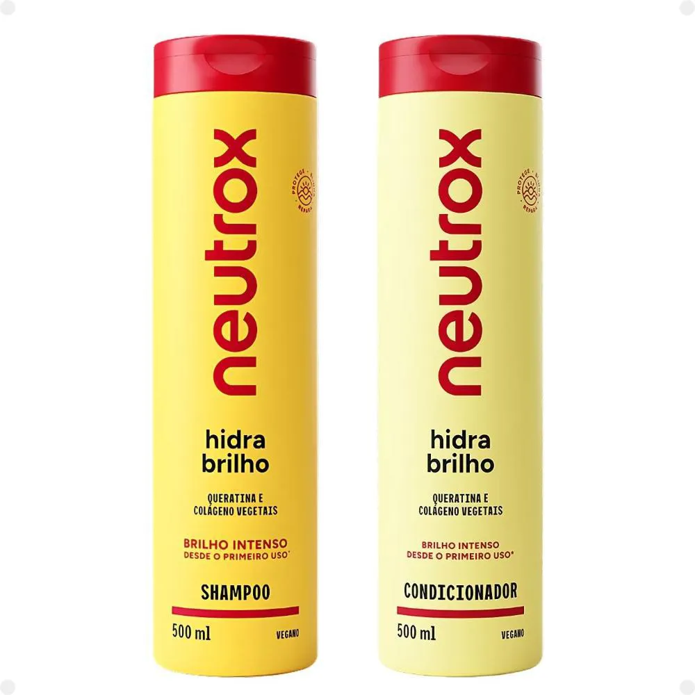 KIT NEUTROX HIDRA BRILHO: SHAMPOO E CONDICIONADOR 500ML