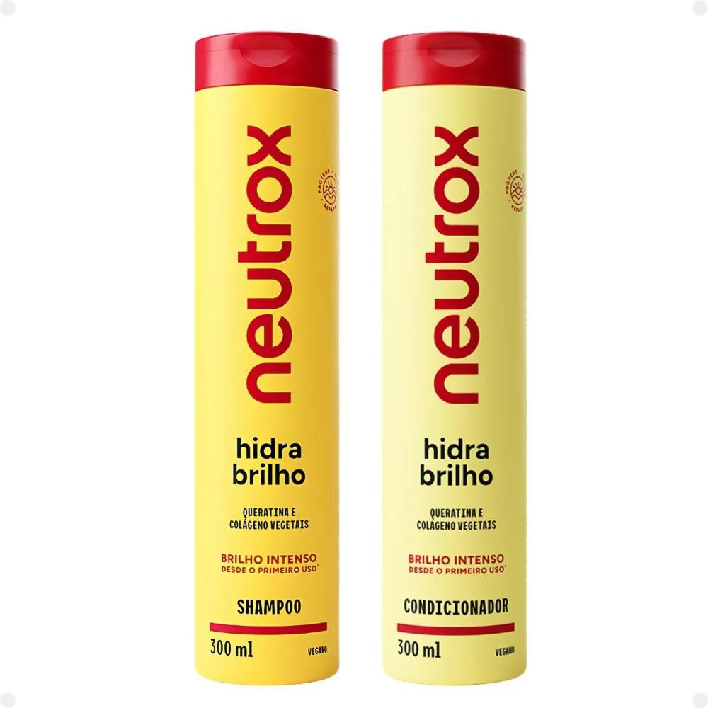 KIT NEUTROX HIDRA BRILHO: SHAMPOO E CONDICIONADOR 300ML
