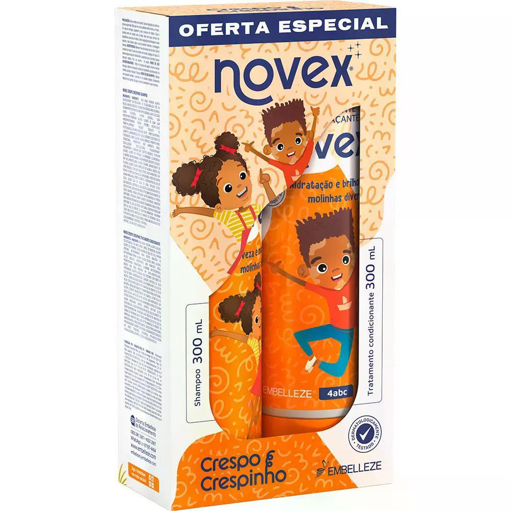 SHAMPOO + CONDICIONADOR NOVEX 300ML CRESPO E CRESPINHO