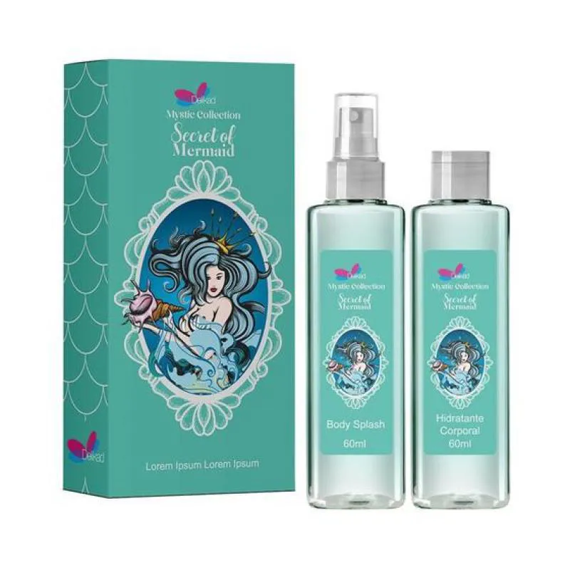 KIT DEO COLONIA + HIDRATANTE SECRET OF MERMAID DELIKAD 2 X 60ML