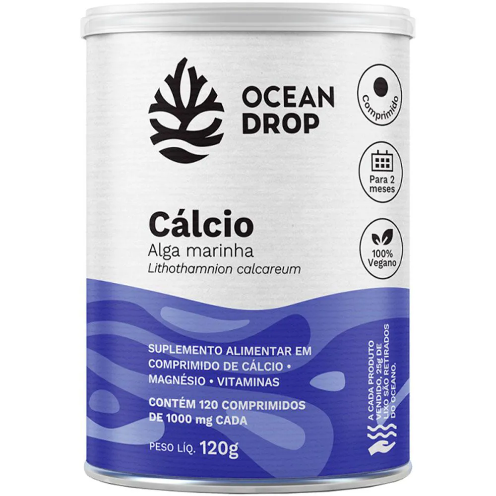 CALCIO DE ALGAS MARINHA COM VITAMINAS 1000MG (120 TABS) - OCEAN DROP