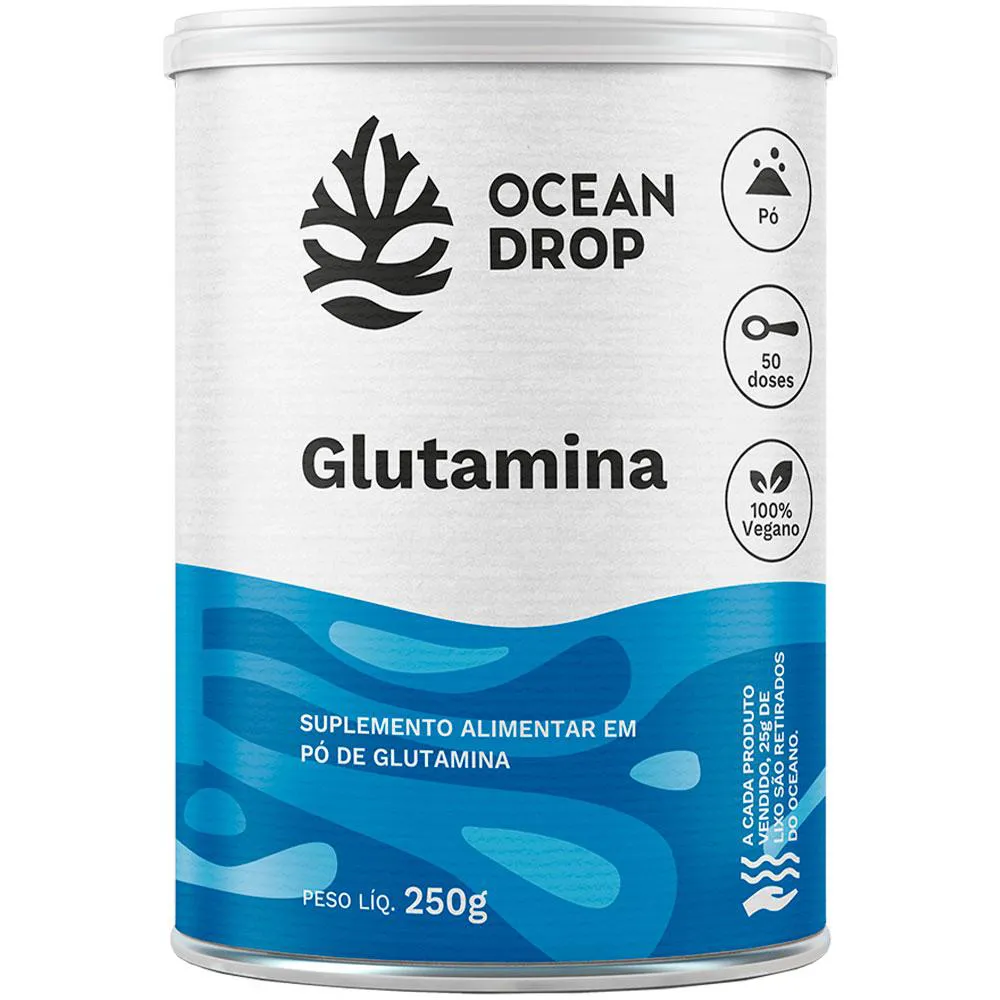 GLUTAMINA EM Pó 100% PURA (250G) - OCEAN DROP