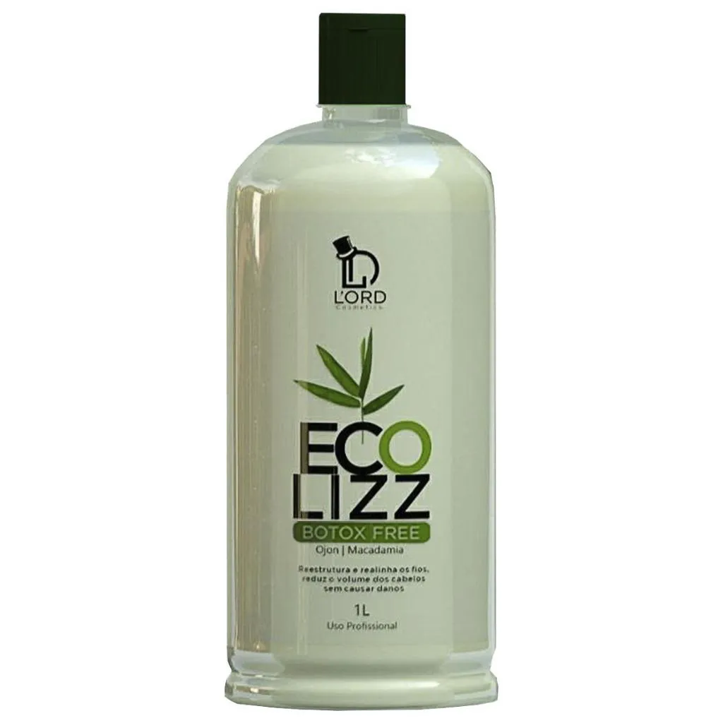 ECOLIZZ BOTOX CAPILAR 1 LITRO C/ ÓLEO DE MACADAMIA LORD COSMéTICOS