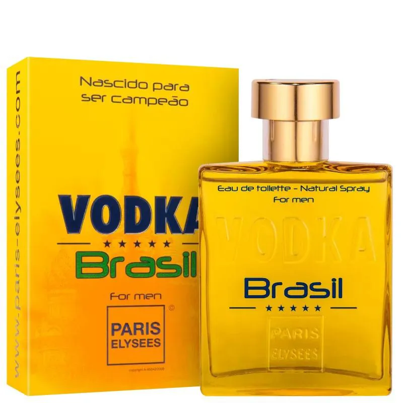 VODKA BRASIL YELLOW PARIS ELYSEES EAU DE TOILETTE - PERFUME MASCULINO 100ML