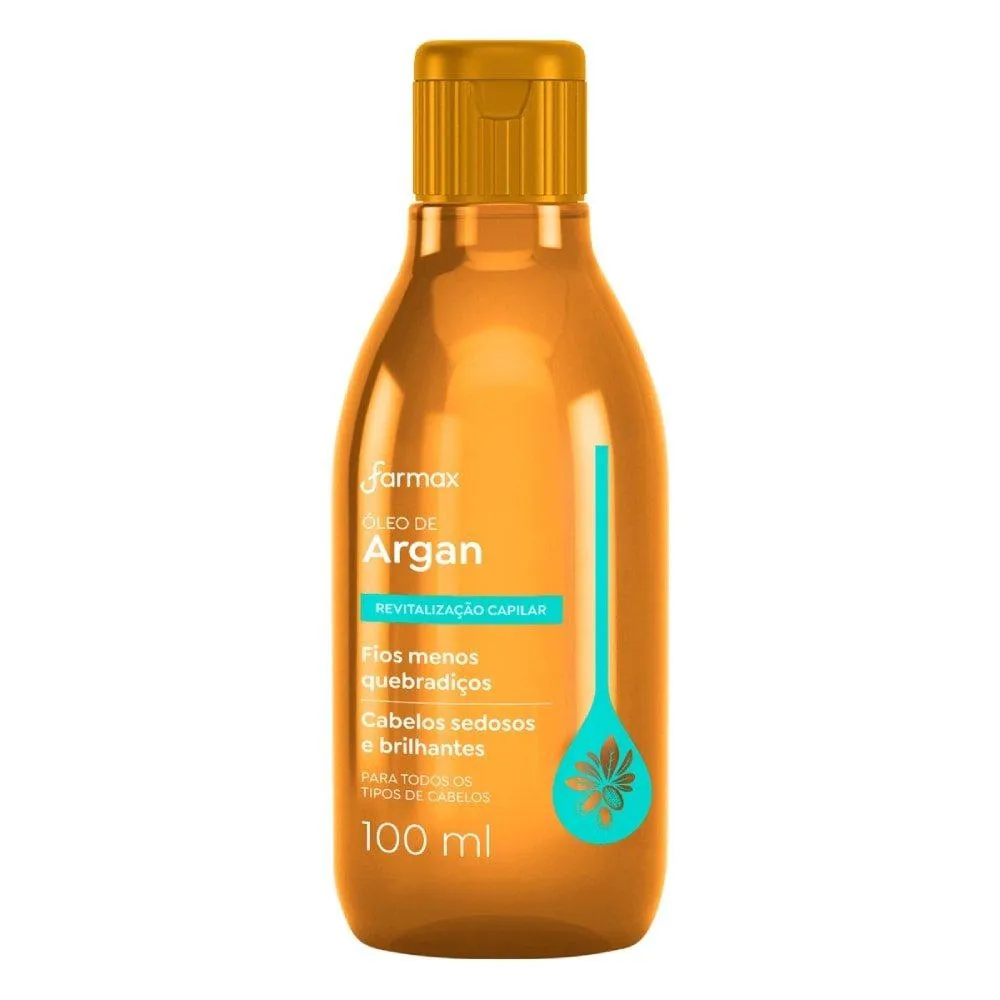 ÓLEO CAPILAR FARMAX ARGAN 100ML - EMBALAGEM COM 12 UNIDADES