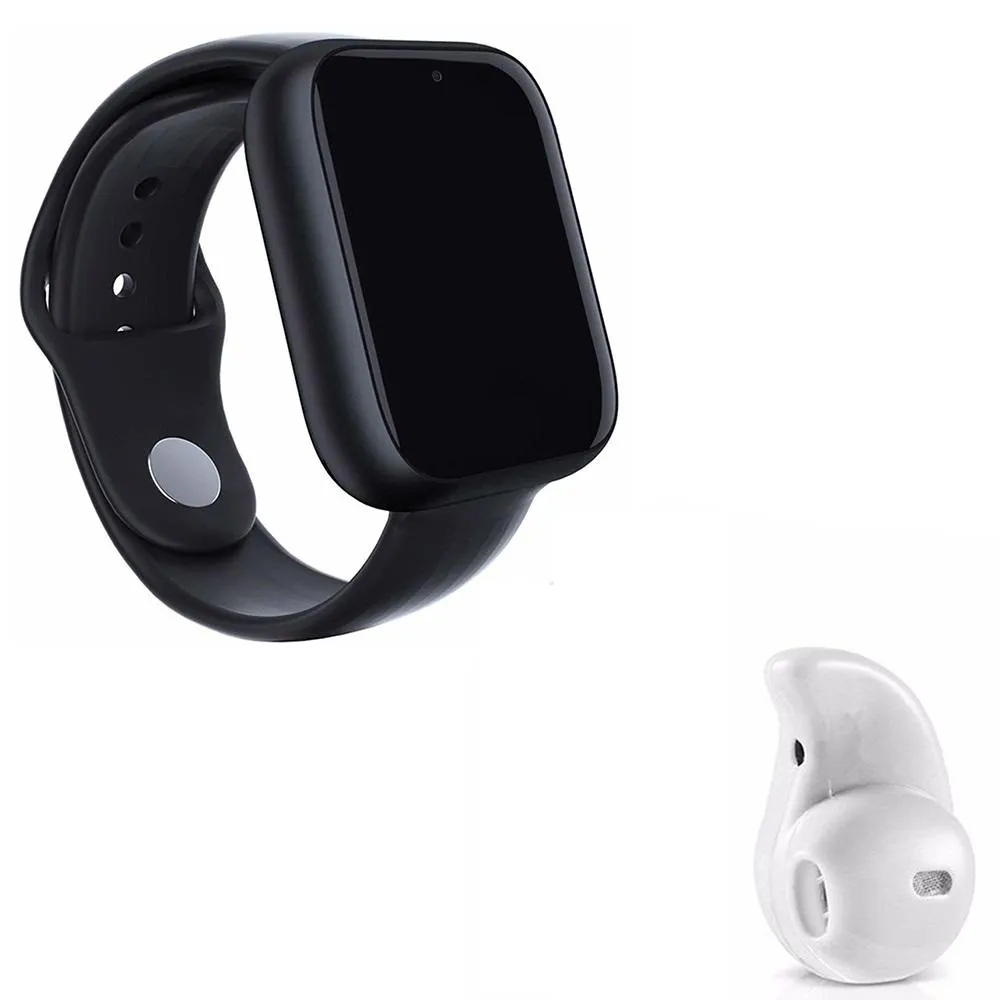 KIT 1 RELóGIO SMARTWATCH A1 PRO PLUS PRETO + 1 MINI FONE BLUETOOTH BRANCO - 42MM