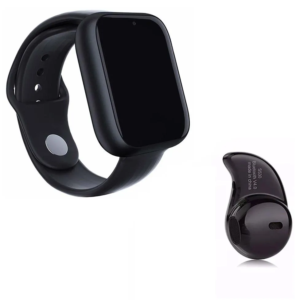 KIT 1 RELóGIO SMARTWATCH Z6 PRETO + 1 MINI FONE BLUETOOTH PRETO