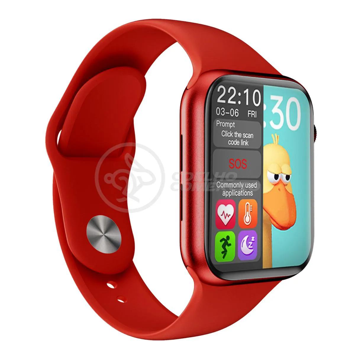 RELóGIO INTELIGENTE SMARTWATCH IWO HW12 VERMELHO TROCA PULSEIRA ANDROID IOS LIGAçõES MONITOR