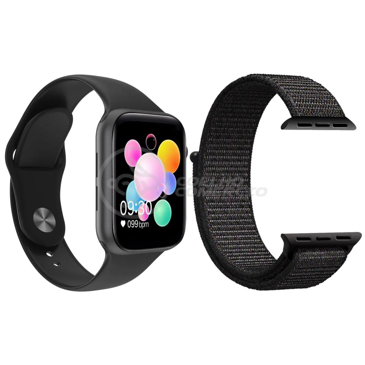 RELóGIO INTELIGENTE SMARTWATCH U78 PLUS PRETO ANDROID IOS + 1 PULSEIRA EXTRA NYLON PRETO