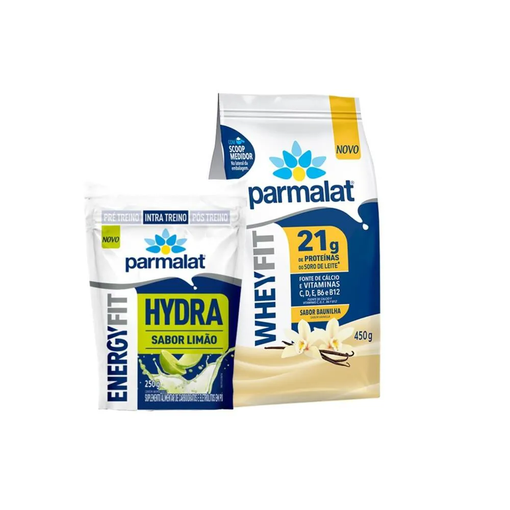 KIT PARMALAT WHEY PROTEIN + ISOTôNICO Baunilhalimão