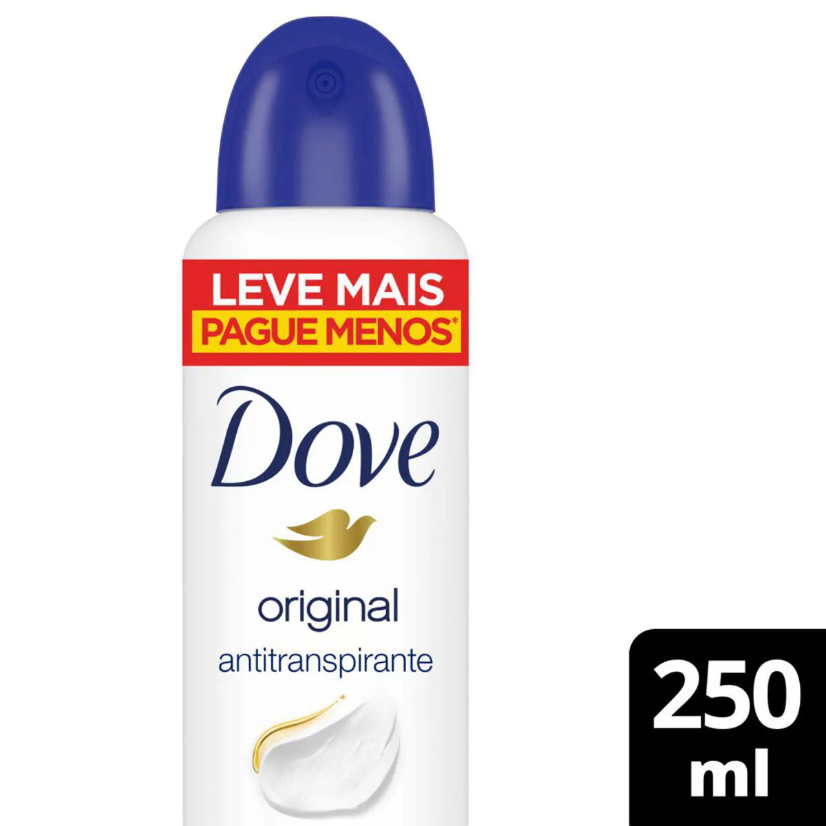 Desodorante Antitranspirante Aerosol Dove Original Feminino 48h 250ml