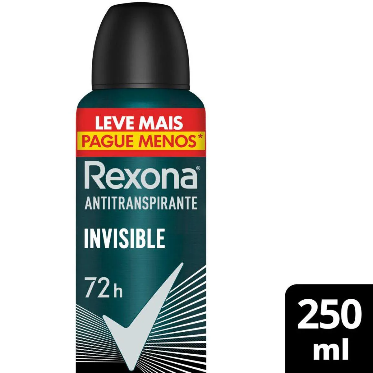 Desodorante Antitranspirante Aerosol Rexona Men Invisible 72h 250ml