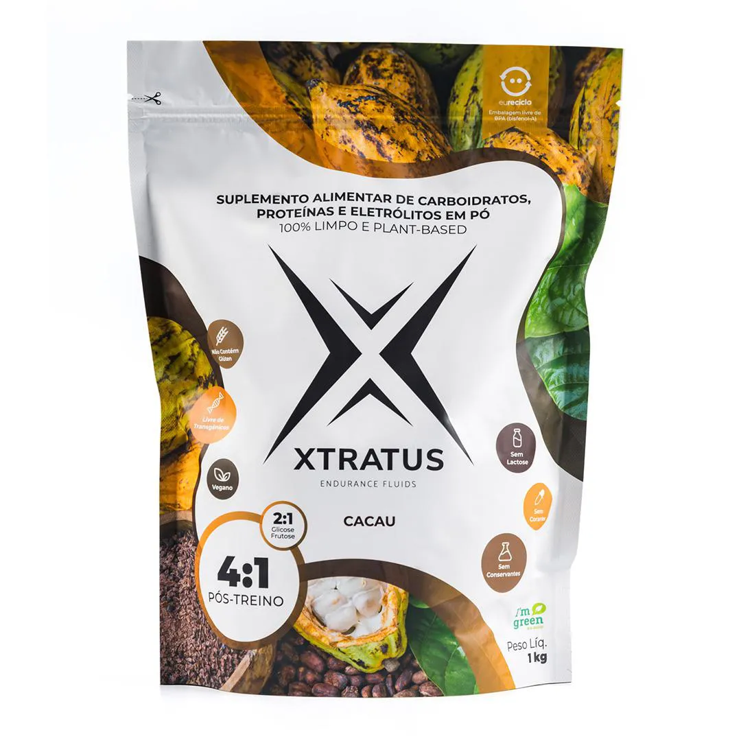 SUPLEMENTO DE CARBOIDRATOS, PROTEíNAS E ELETRóLITOS PóS-TREINO 4:1 COM CACAU (1KG)
