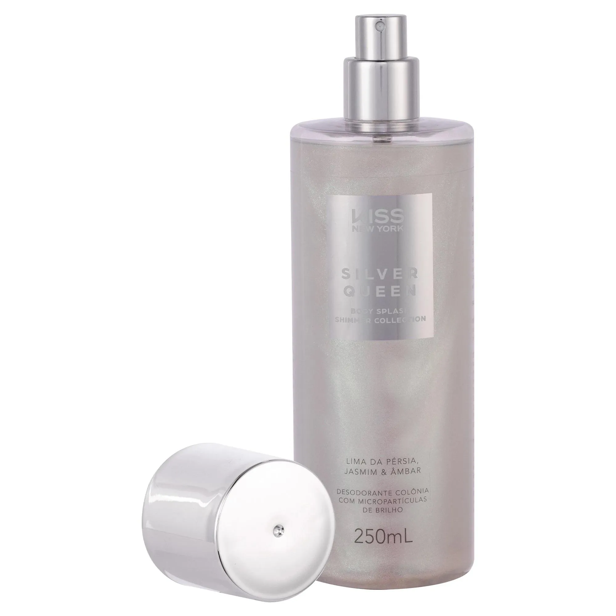 Body Splash Shimmer Silver Queen - Kiss New York Silver Queen