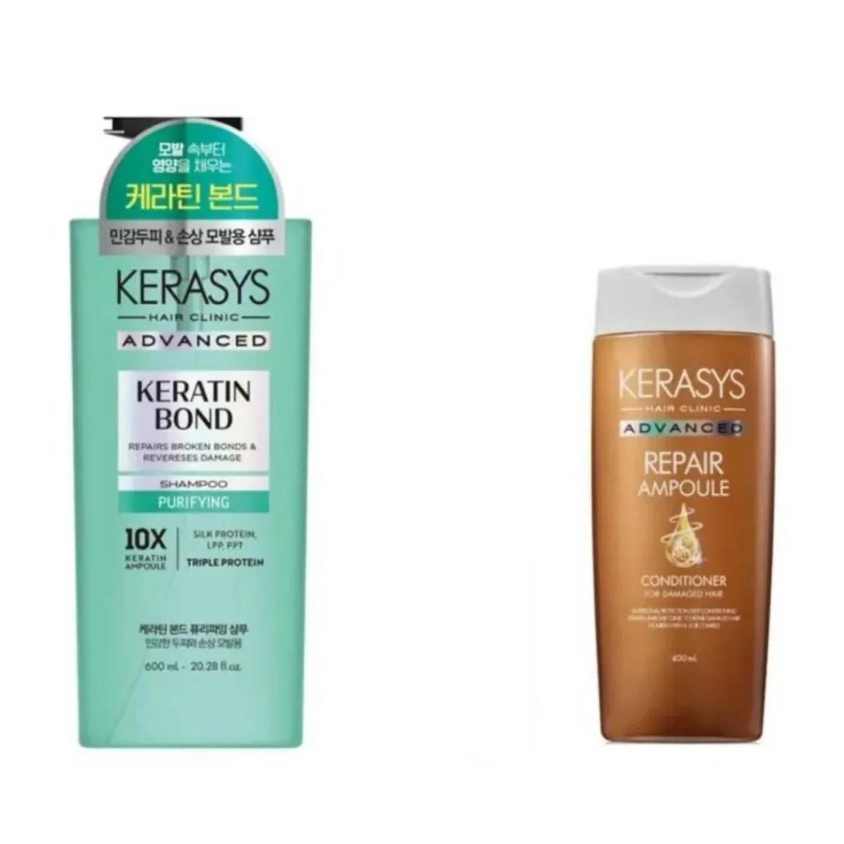 KERASYS KIT KERATIN BOND SH 600ML +  AMPOULE REPAIR COND 400ML