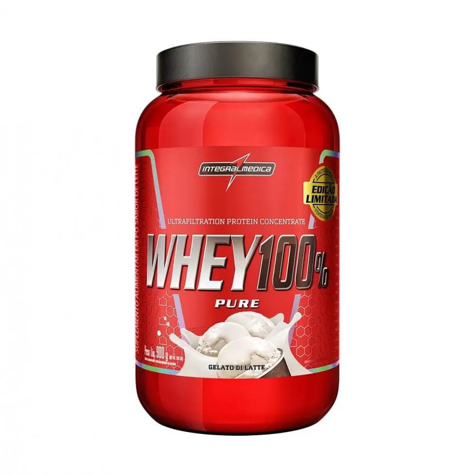 WHEY 100% PURE POTE (907G) - SABOR: GELATO DI LATTE (900G)