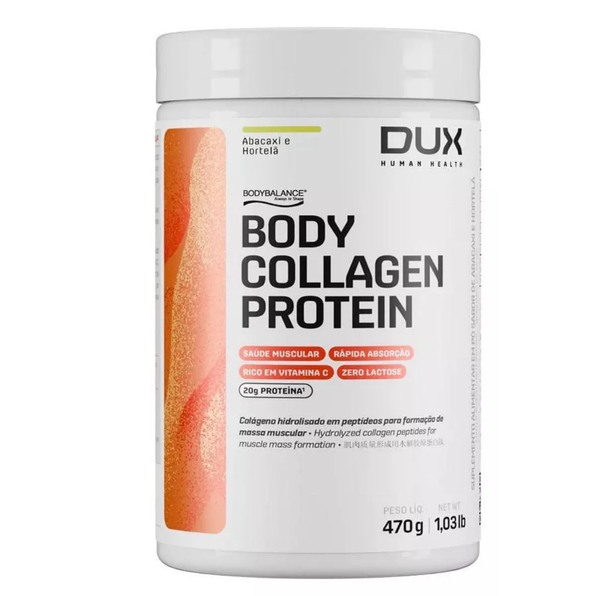 BODY COLLAGEN PROTEIN DUX ABACAXI COM HORTELA 470G