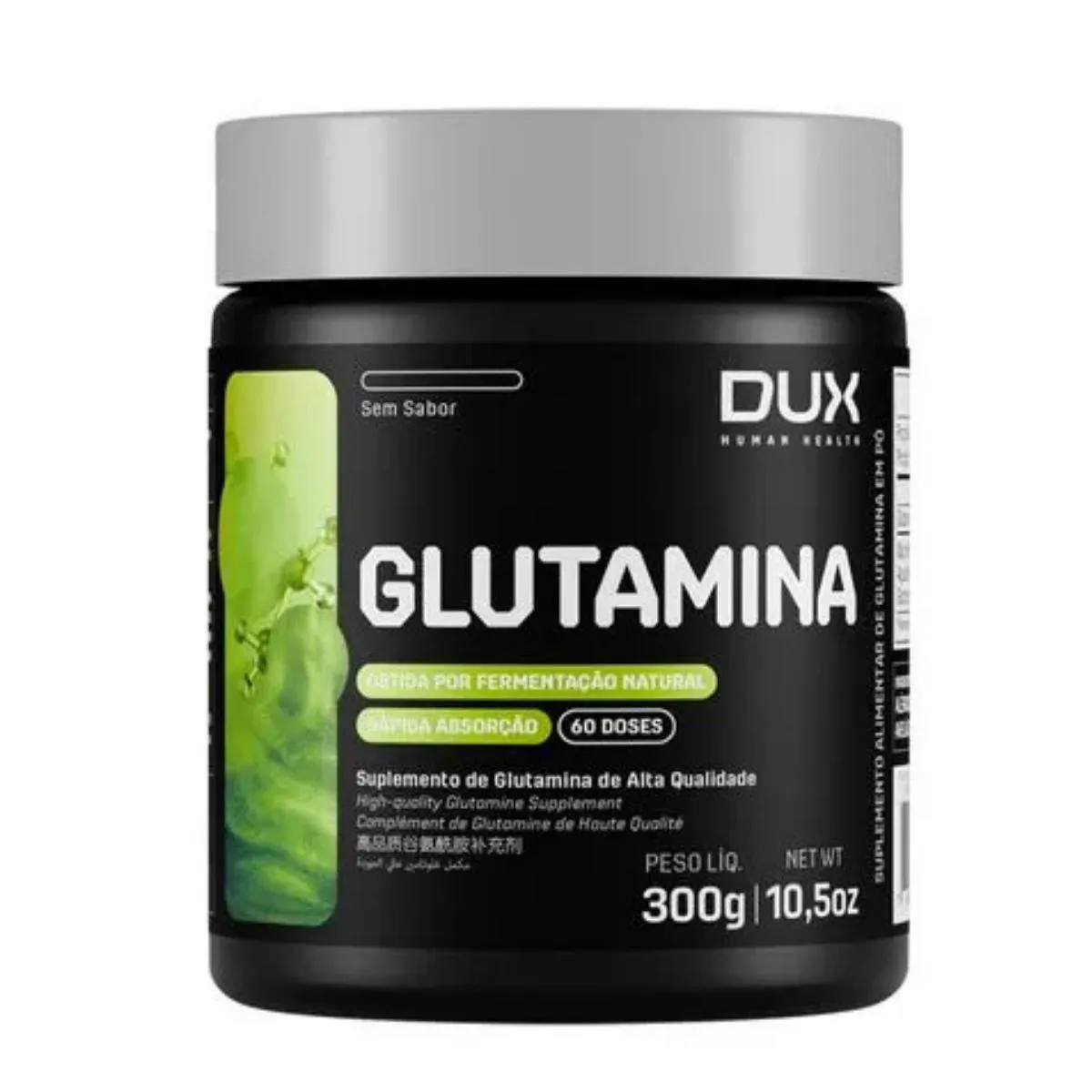 GLUTAMINA EM Pó 100% L-GLUTAMINA DUX 300G SEM Sabor