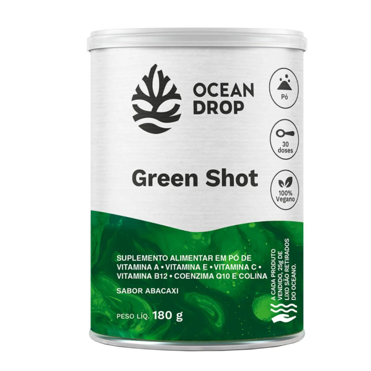 GREEN SHOT OCEAN DROP ABACAXI 180G