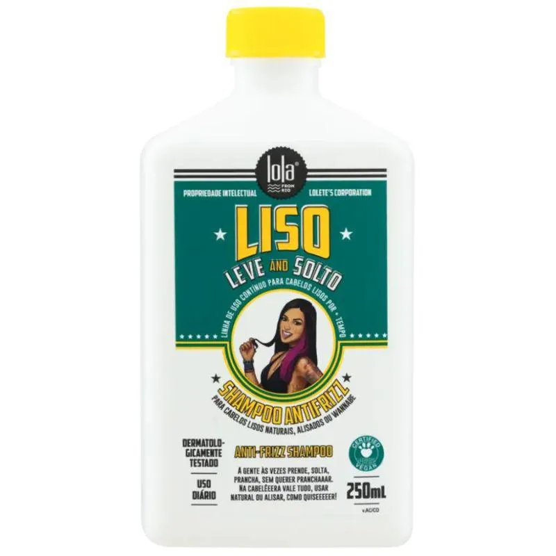 SHAMPOO ANTIFRIZZ LISO LEVE SOLTO 250ML - LOLA