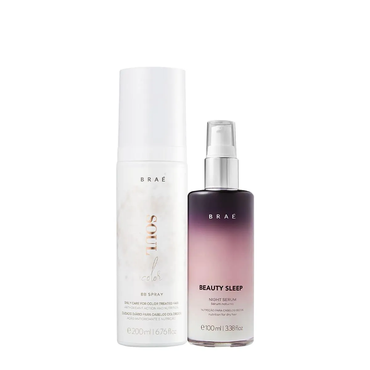 KIT BRAé SOUL COLOR BB BEAUTY SLEEP LEAVE-IN SPRAY SéRUM (2 PRODUTOS)