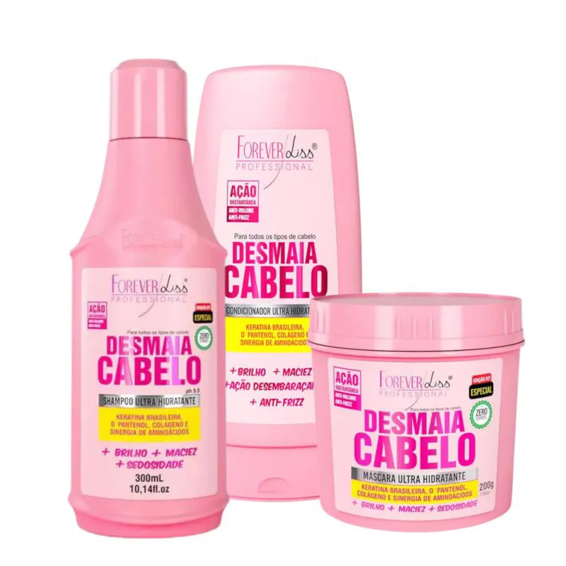 FOREVER LISS DESMAIA CABELO SH + COND 300ML + MáSCARA 200ML