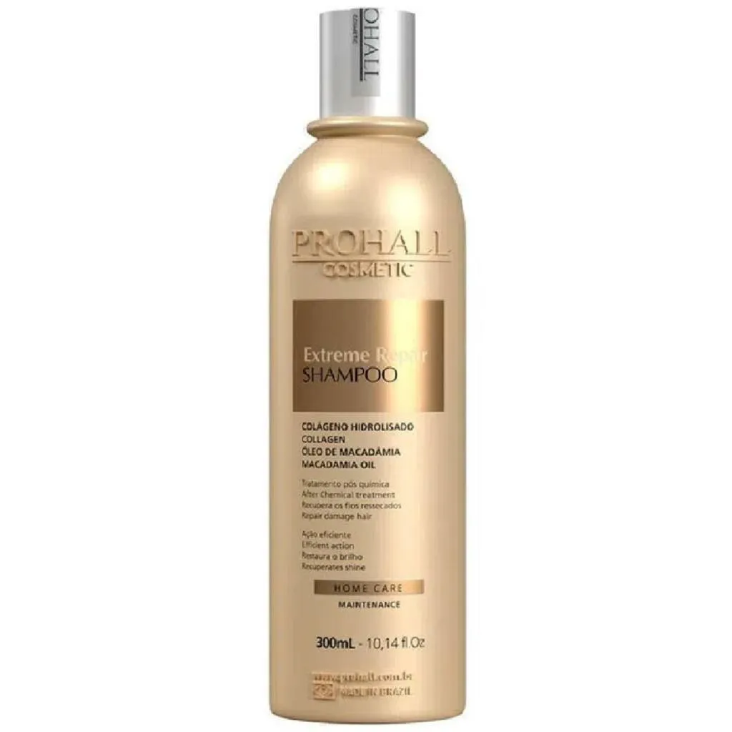 SHAMPOO PROHALL EXTREME REPAIR RECUPERAçãO PóS-QUíMICA 300ML