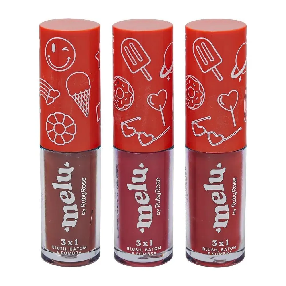 BLUSH, BATOM E SOMBRA 3X1 - RUBY ROSE Honey 01 Honey 01
