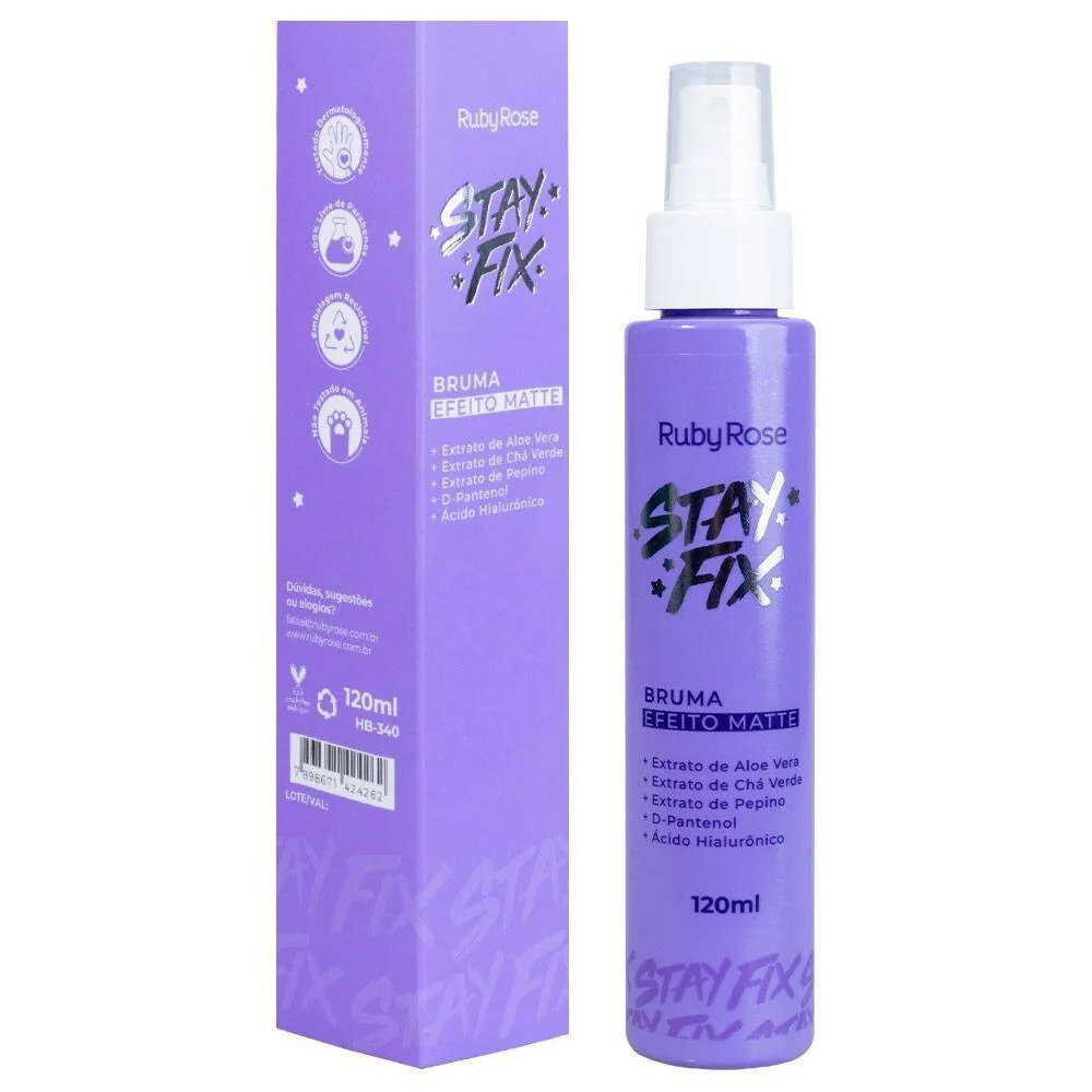 BRUMA FACIAL - EFEITO MATTE - STAY FIX - RUBY ROSE