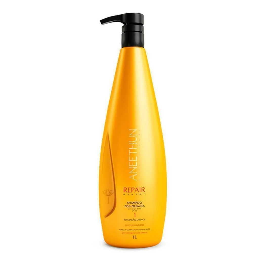 SHAMPOO ANEETHUN REPAIR PROFISSIONAL 1 LITRO PóS QUíMICA