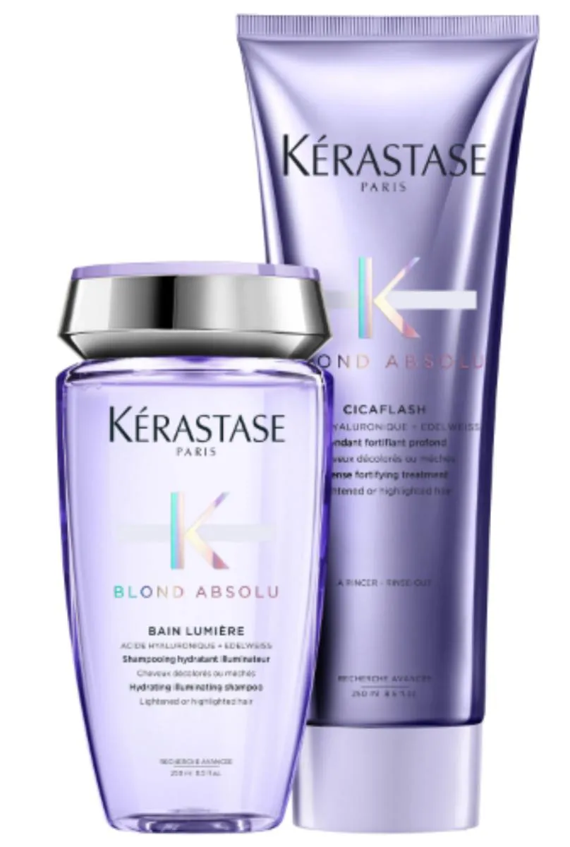 KIT KéRASTASE BLOND ABSOLU BAIN LUMIèRE 250ML + CICAFLASH 250ML