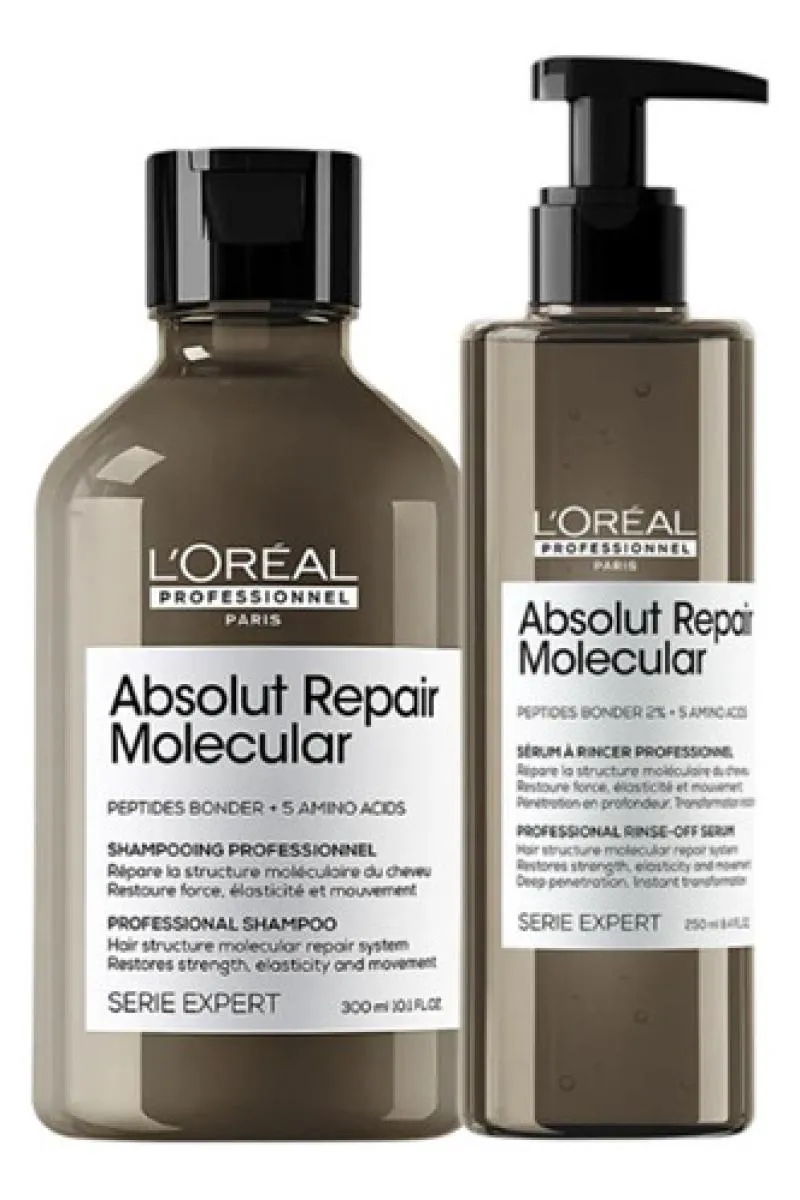 KIT LORéAL ABSOLUT REPAIR MOLECULAR SHAMPOO 300ML+ SéRUM
