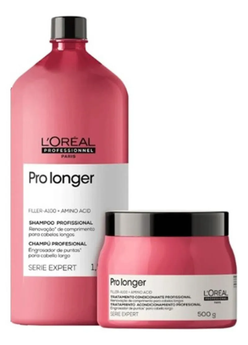 KIT LORéAL PRO LONGER SHAMPOO 1500ML + MáSCARA 500GR