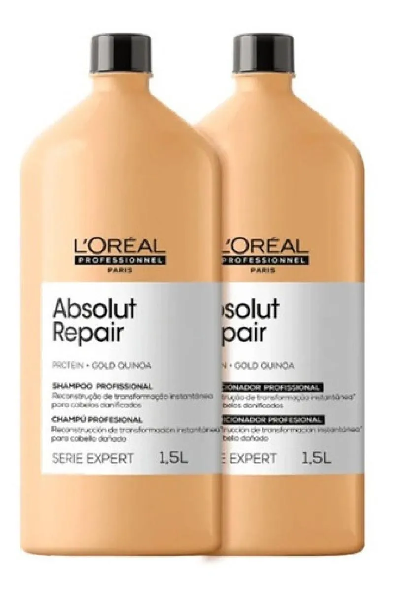LORéAL KIT SHAMPOO + CONDI ABSOLUT REPAIR GOLD QUINOA 1,5L