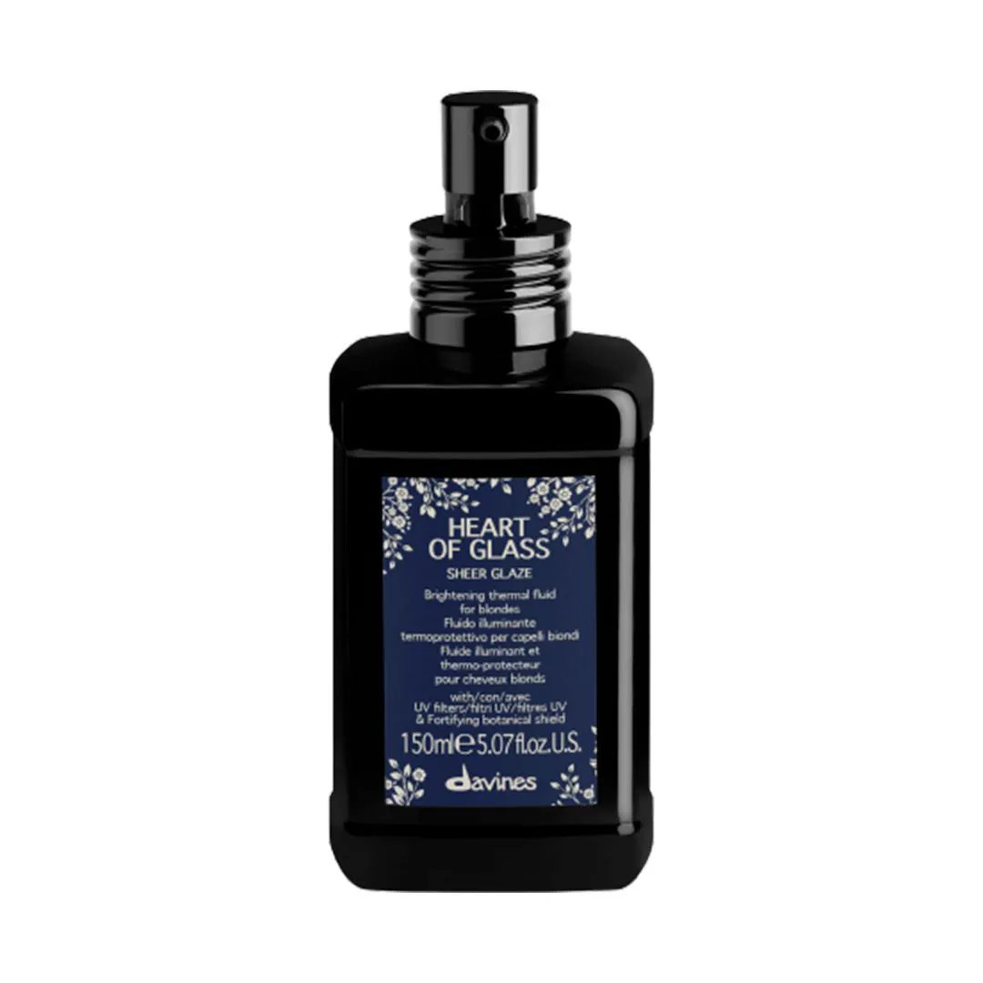 DAVINES HEART OF GLASS SHEER GLAZE 150ML - FLUIDO ILUMINADOR COM PROTEçãO TéRMICA