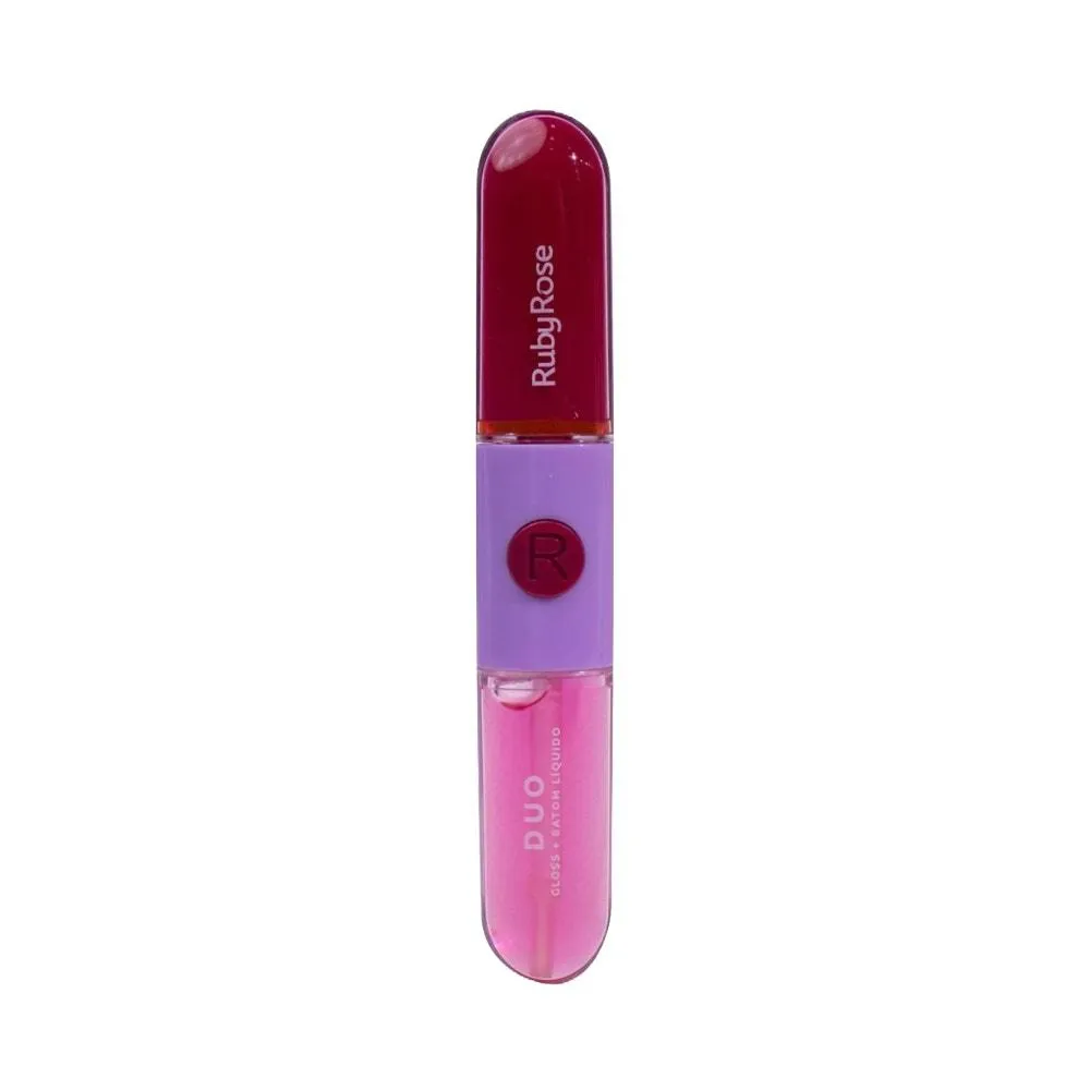 BATOM E GLOSS LíQUIDO DUO RUBY ROSE LD03