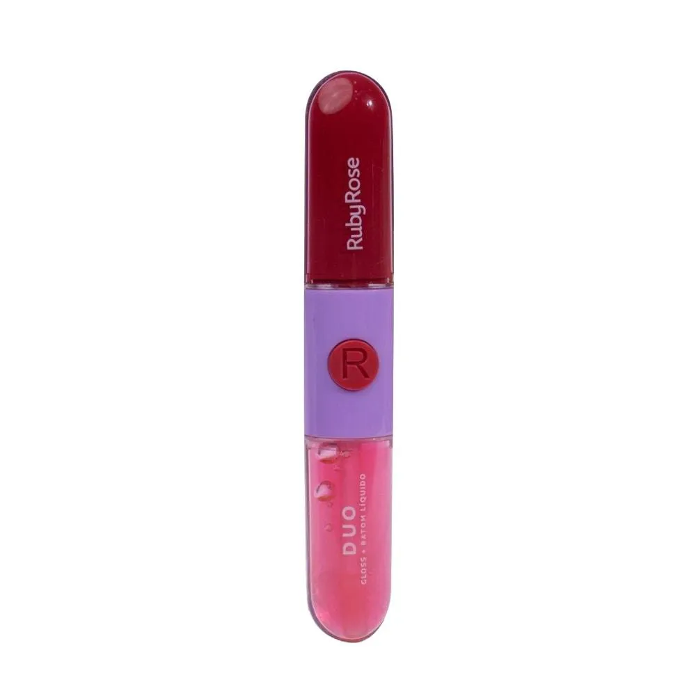 BATOM E GLOSS LíQUIDO DUO RUBY ROSE LD09