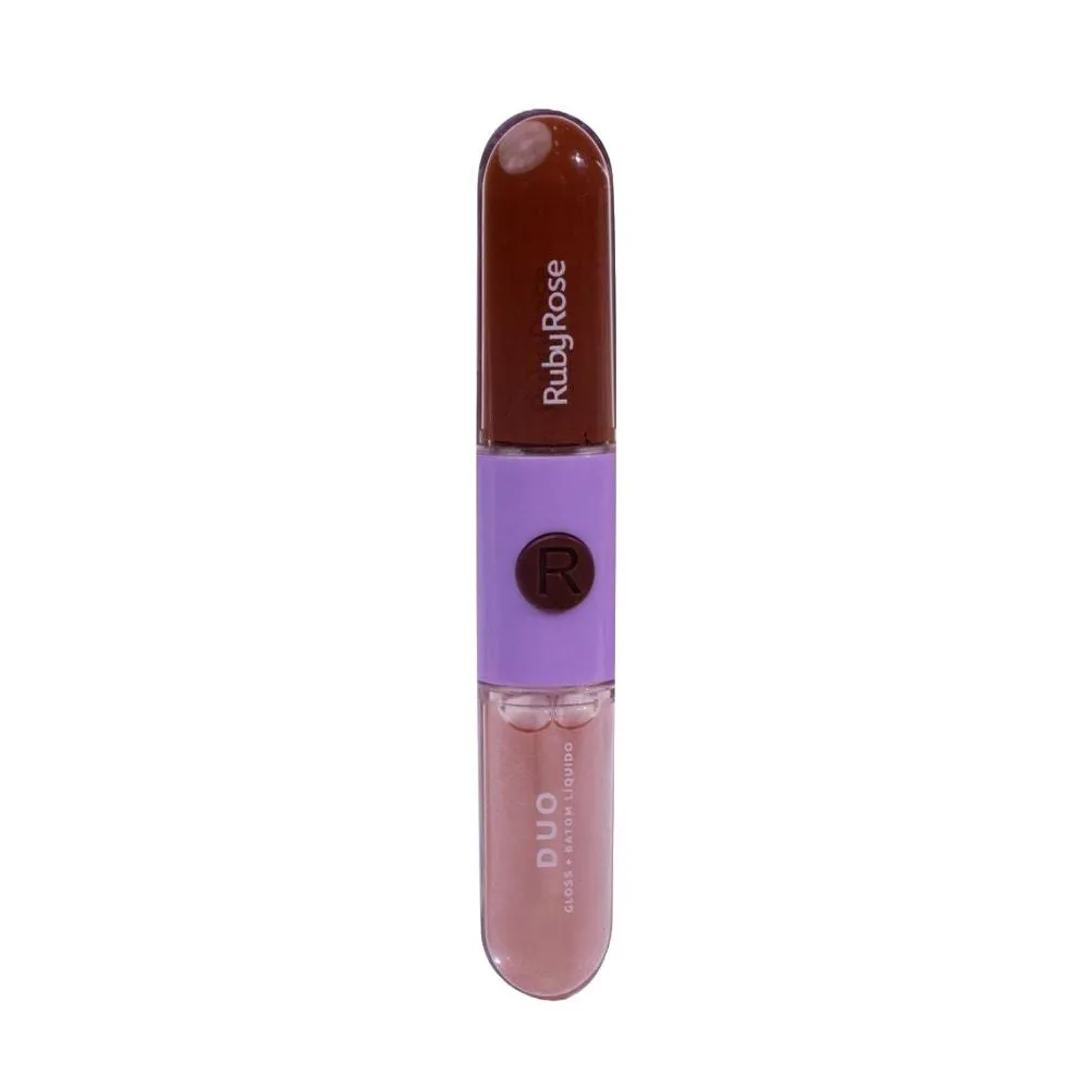 BATOM E GLOSS LíQUIDO DUO RUBY ROSE LD10