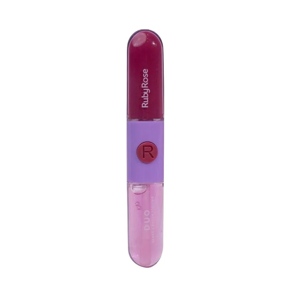 BATOM E GLOSS LíQUIDO DUO RUBY ROSE LD11